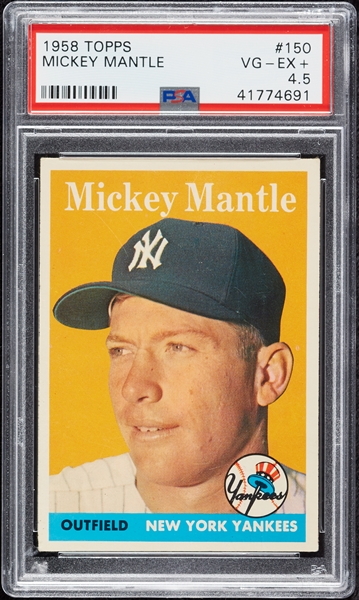 1958 Topps Mickey Mantle No. 150 PSA 4.5