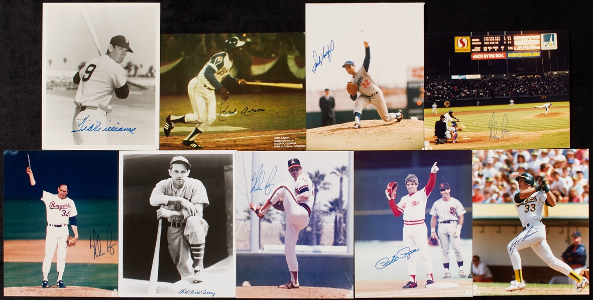 HOFers & Stars Signed 8x10 Photo Group with Williams, Koufax (9)