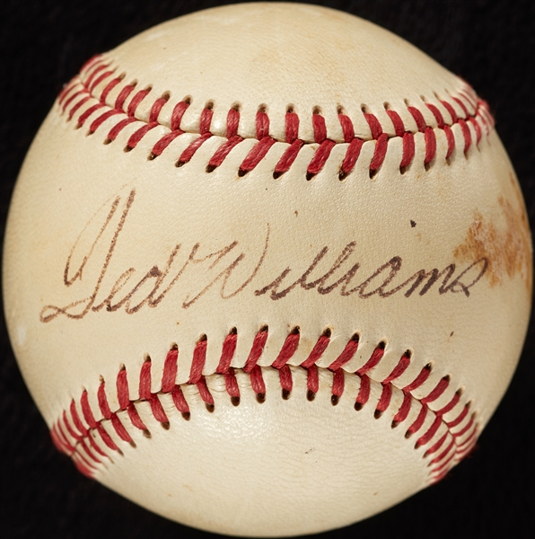Ted Williams Single-Signed OAL Harridge Baseball (BAS)