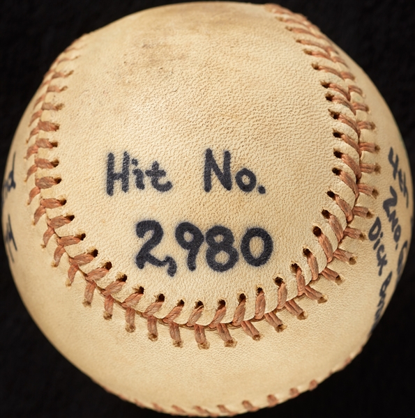 Al Kaline Hit No. 2980 Game-Used Baseball