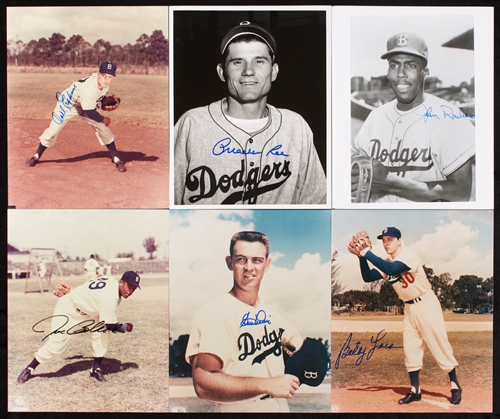 Brooklyn Dodgers Signed 8x10 Photo Collection (200)