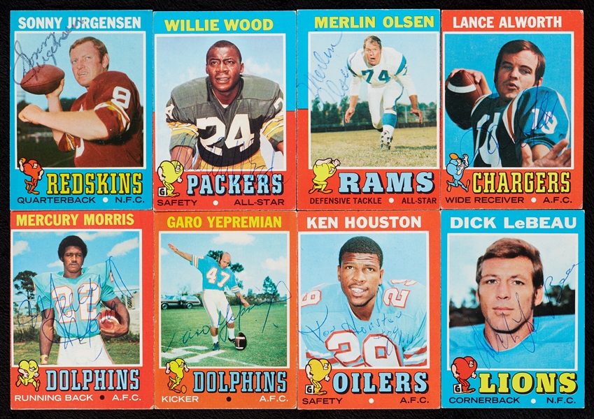 Signed 1971 Topps Football Group (167)