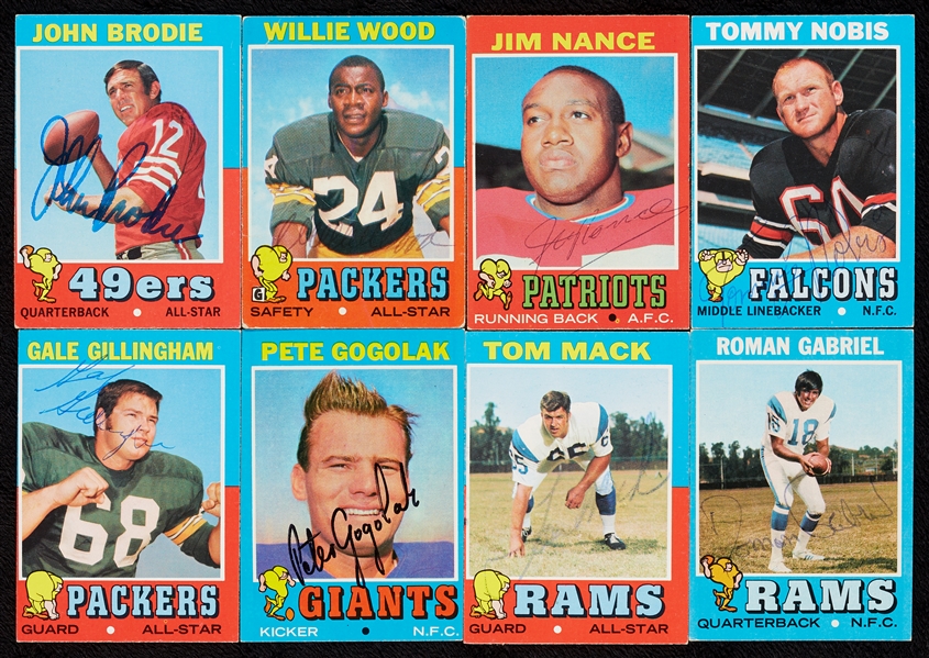 Signed 1971 Topps Football Group (167)