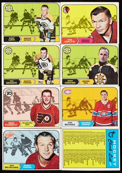 1968 and 1969 Topps Hockey Near Sets, 1969 NHLPA Near Set (3)