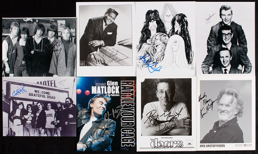 Rock & Roll Hall of Fame Signed 8x10 Photos with Domino, Jerry Allison (8)