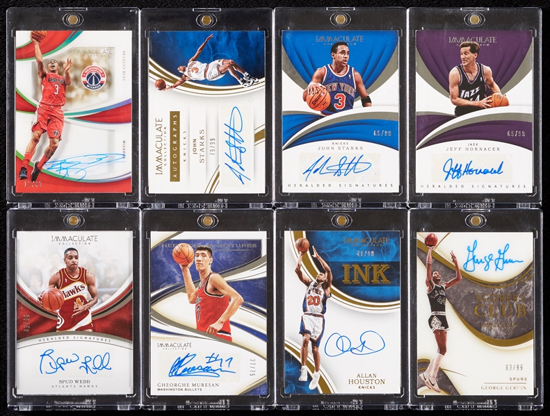 Panini Immaculate Autograph Insert Group with Carmelo, Stockton, Kidd, Miller (68)