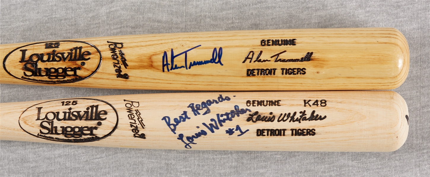 Alan Trammell & Lou Whitaker Signed Bats (2)