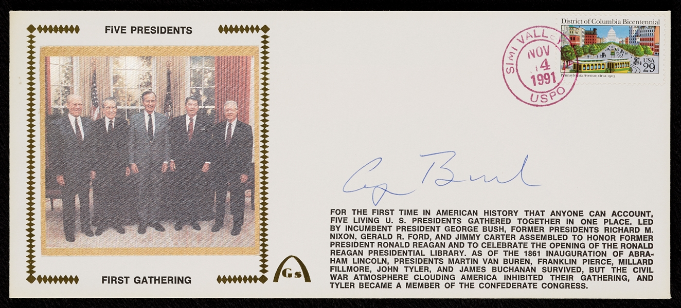 George H.W. Bush Signed Gateway FDC