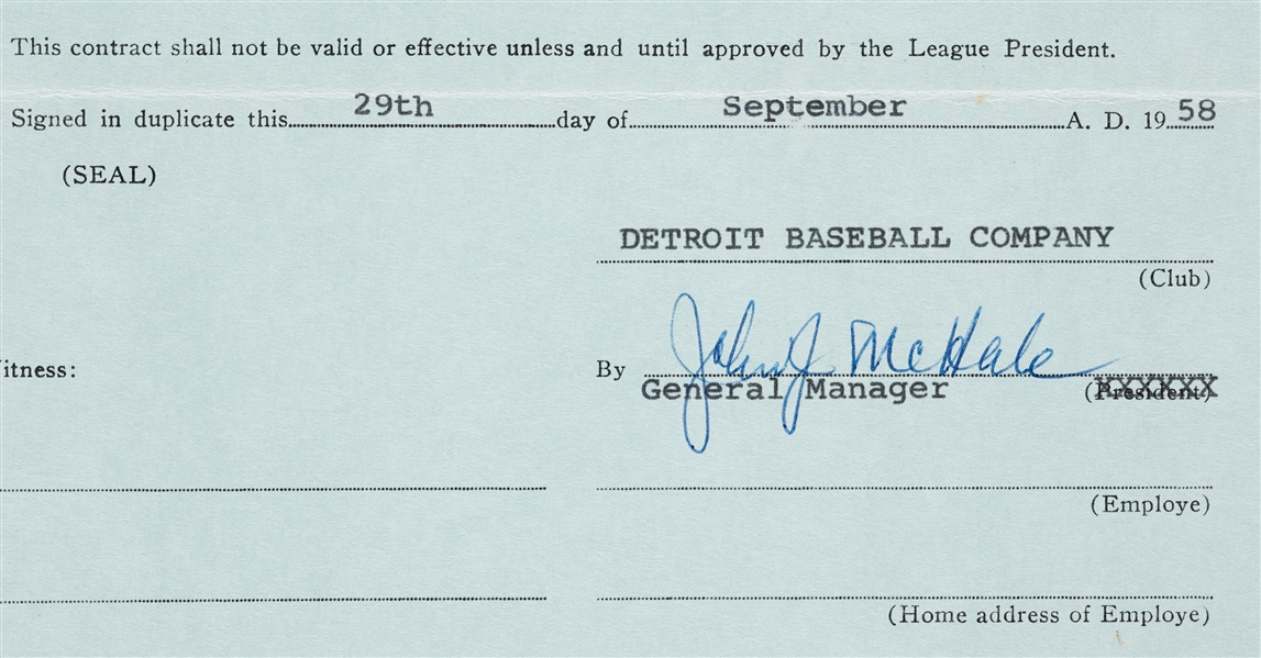 Pair of Willis Hudlin Detroit Coaching Contracts (2)