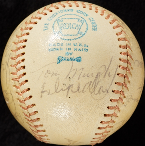 1974 Milwaukee Brewers Team-Signed Baseball with Robin Yount Rookie Auto (BAS)