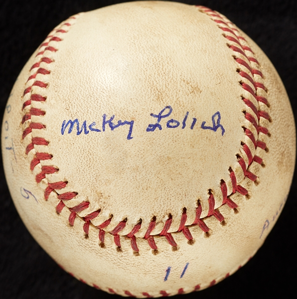 Mickey Lolich Career Win No. 16 Final Out Game-Used Baseball (8/6/1964) (BAS) (Lolich LOA)