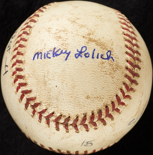 Mickey Lolich Career Win No. 20 Final Out Game-Used Baseball (9/5/1964) (BAS) (Lolich LOA)