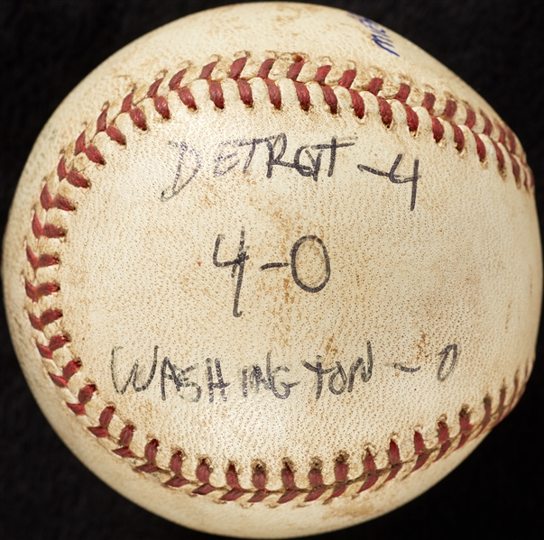 Mickey Lolich Career Win No. 20 Final Out Game-Used Baseball (9/5/1964) (BAS) (Lolich LOA)