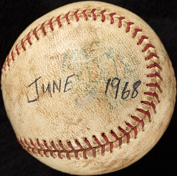 Mickey Lolich Career Win No. 70 Final Out Game-Used Baseball (6/8/1968) (BAS) (Lolich LOA)