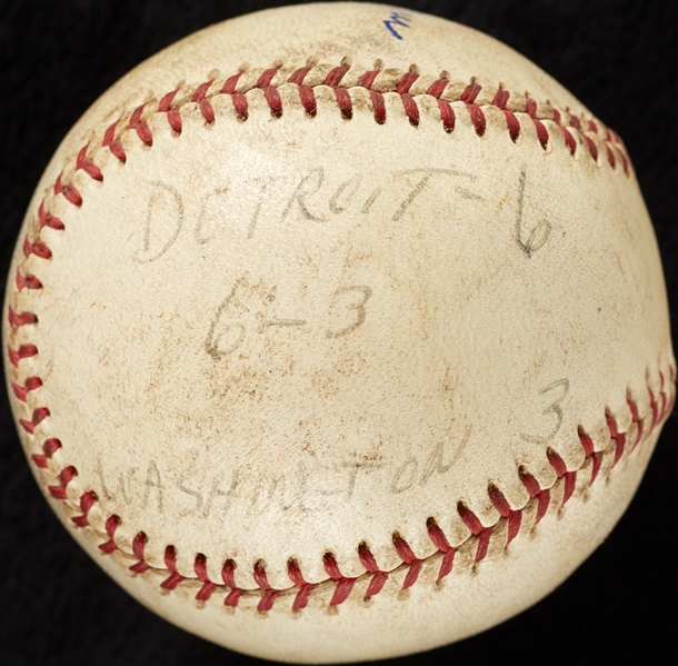 Mickey Lolich Career Win No. 82 Final Out Game-Used Baseball (9/20/1968) (BAS) (Lolich LOA)