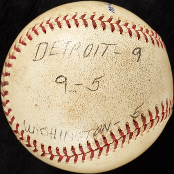 Mickey Lolich Career Win No. 91 Final Out Game-Used Baseball (6/21/1969) (BAS) (Lolich LOA)
