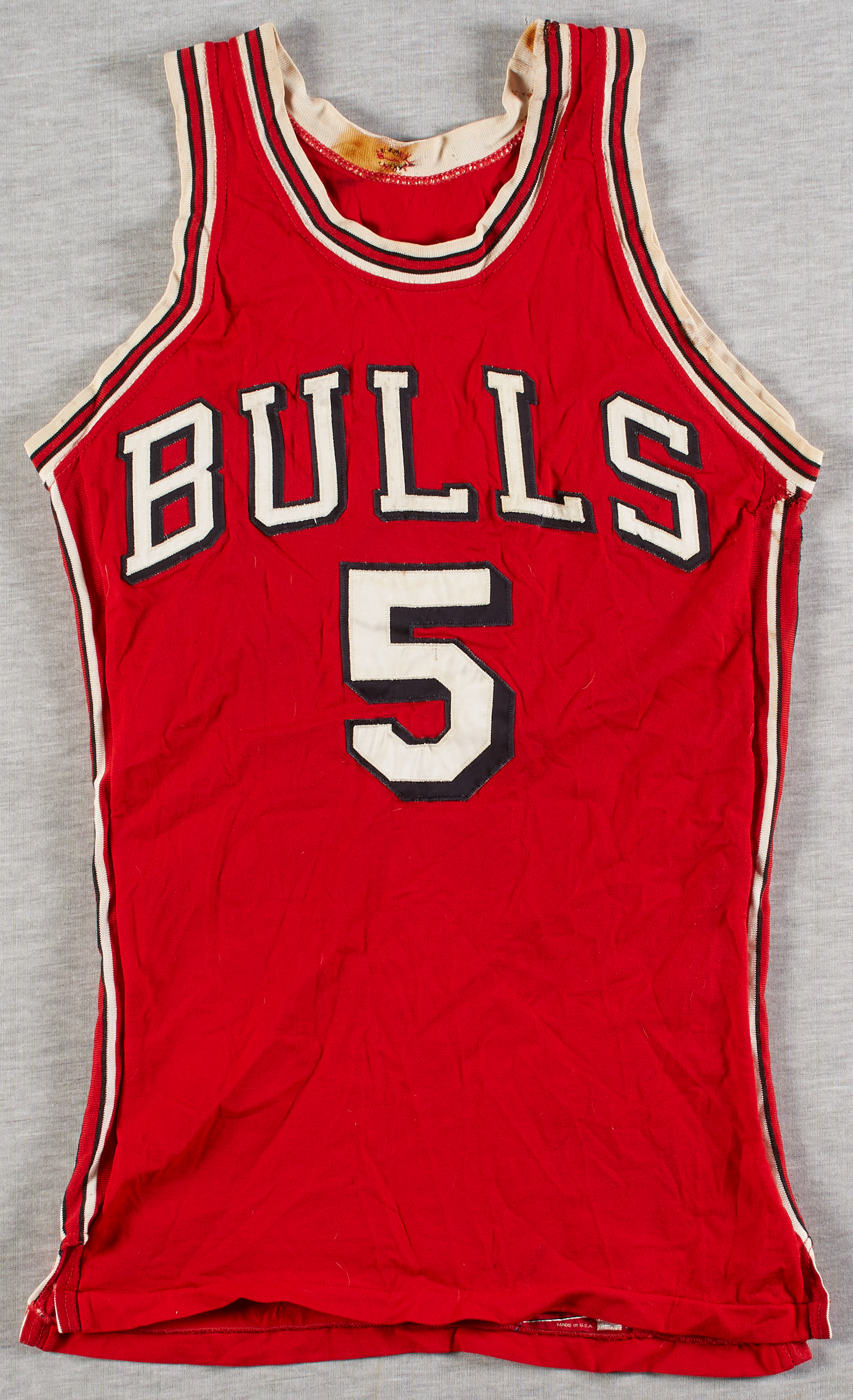 bulls game worn jersey