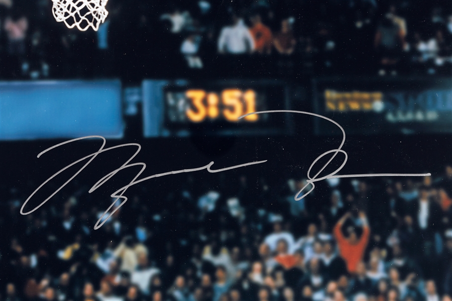Michael Jordan Signed 1988 Slam Dunk 30x40 Framed Photo (UDA)