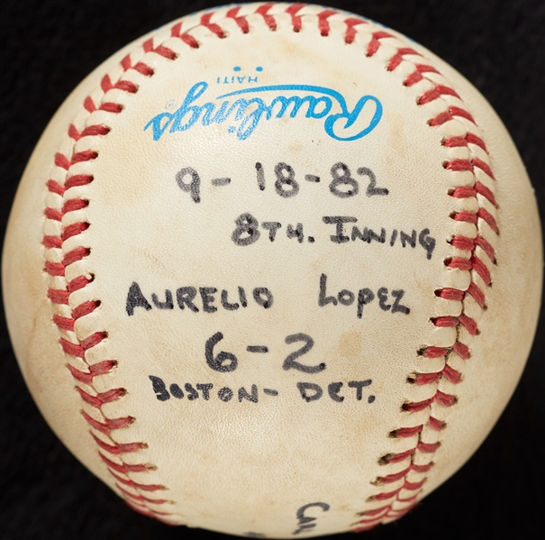 Carl Yastrzemski Hit No. 3308 Game-Used Baseball