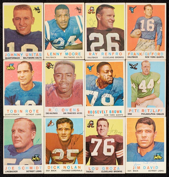 Signed 1959 Topps Football Group (35)