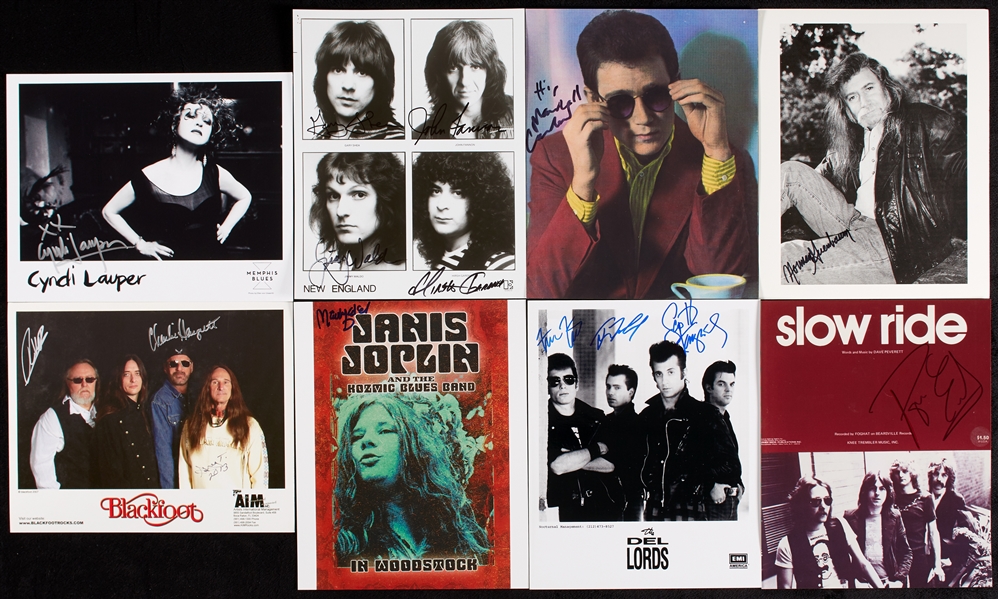 Rock & Roll Signed Photo Collection with Cyndi Lauper, The Fixx (15)