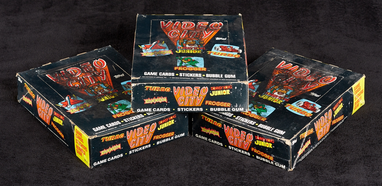 1983 Topps Video City Wax Box Group (3)