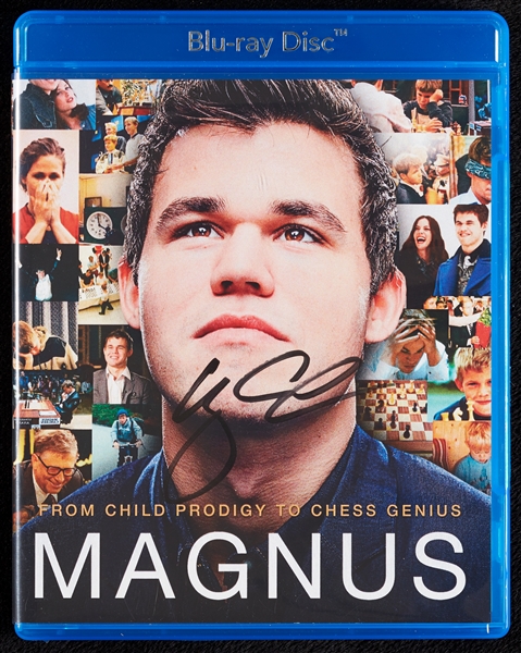 Magnus Carlsen Signed Magnus Blu-Ray Disc Cover (BAS)