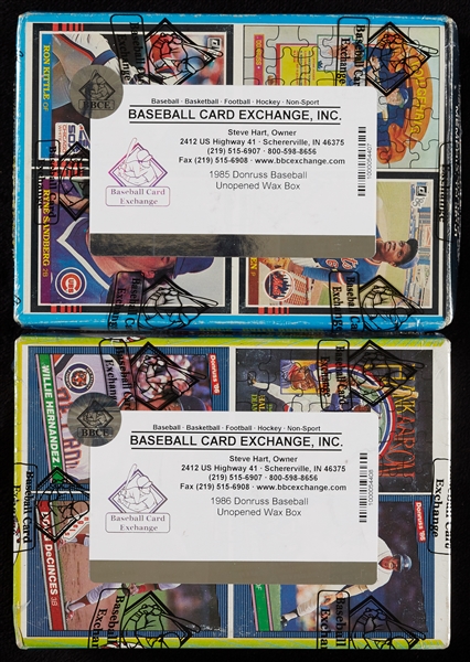 1985 & 1986 Donruss Baseball Wax Boxes (2) (BBCE)