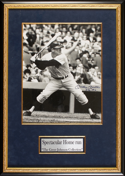 Mickey Mantle Signed 16x20 Framed Photo Inscribed 536 HRs (Graded BAS 10)