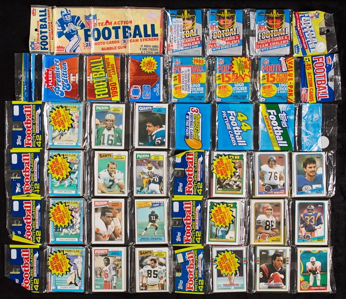 Unopened 1980s/1990s Football Packs Hoard (315)
