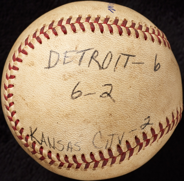 Mickey Lolich Career Win No. 86 Final Out Game-Used Baseball (5/7/1969) (BAS) (Lolich LOA)