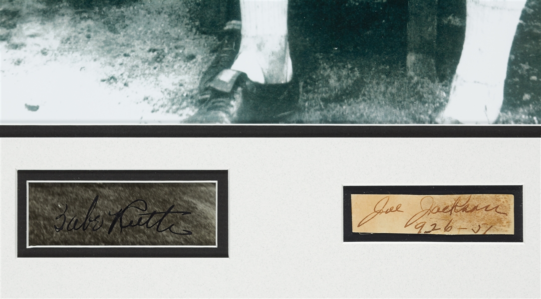 Babe Ruth & Mrs. Joe Jackson Cut Signature Display (JSA)