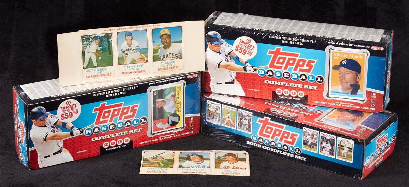 2008 Topps Baseball Factory Sealed Complete Sets (3)