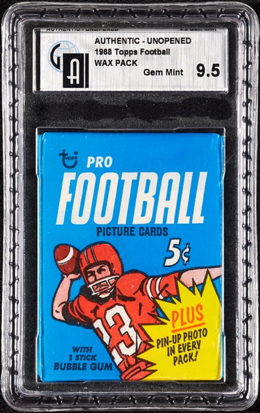 1968 Topps Football Wax Pack (Graded GAI 9.5)