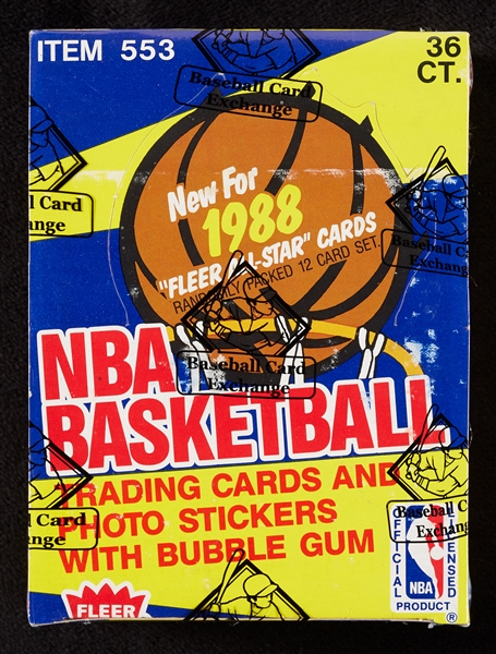 1988-89 Fleer Basketball Wax Box (36) (BBCE) (FASC)