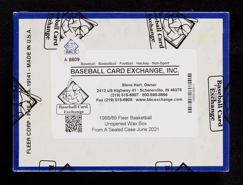 1988-89 Fleer Basketball Wax Box (36) (BBCE) (FASC)