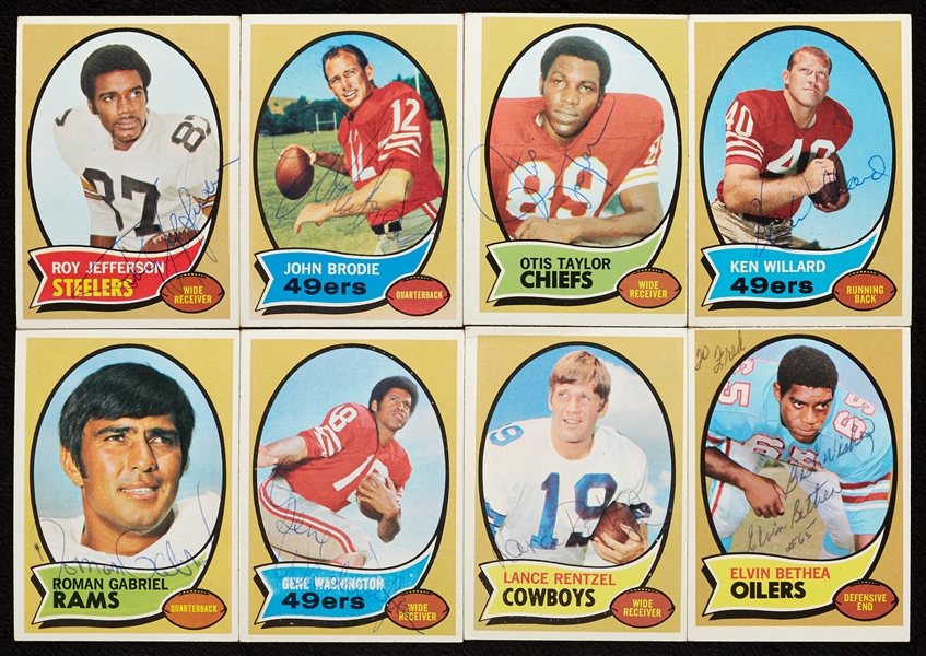 Signed 1970 Topps Football Group (130)