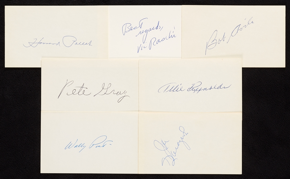 1940-1949 Baseball Signed Index Cards (860+)
