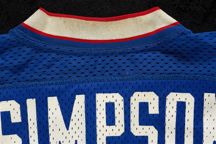 1975-76 O.J. Simpson Bills Sample Blue Mesh Jersey