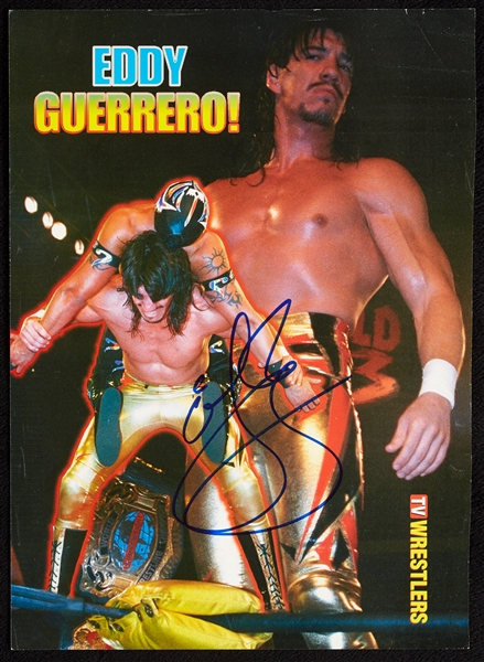 Eddie Guerrero Signed Magazine Photo (BAS)