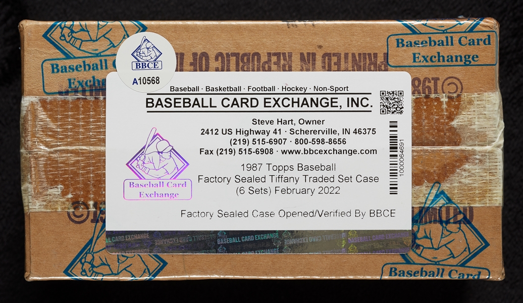 1987 Topps Tiffany Traded Baseball Set Case (6) (BBCE)