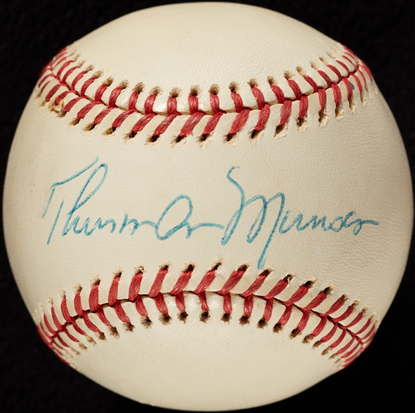 Thurman Munson Single-Signed OAL Baseball (JSA) (Graded PSA/DNA 7 - AUTO 8)