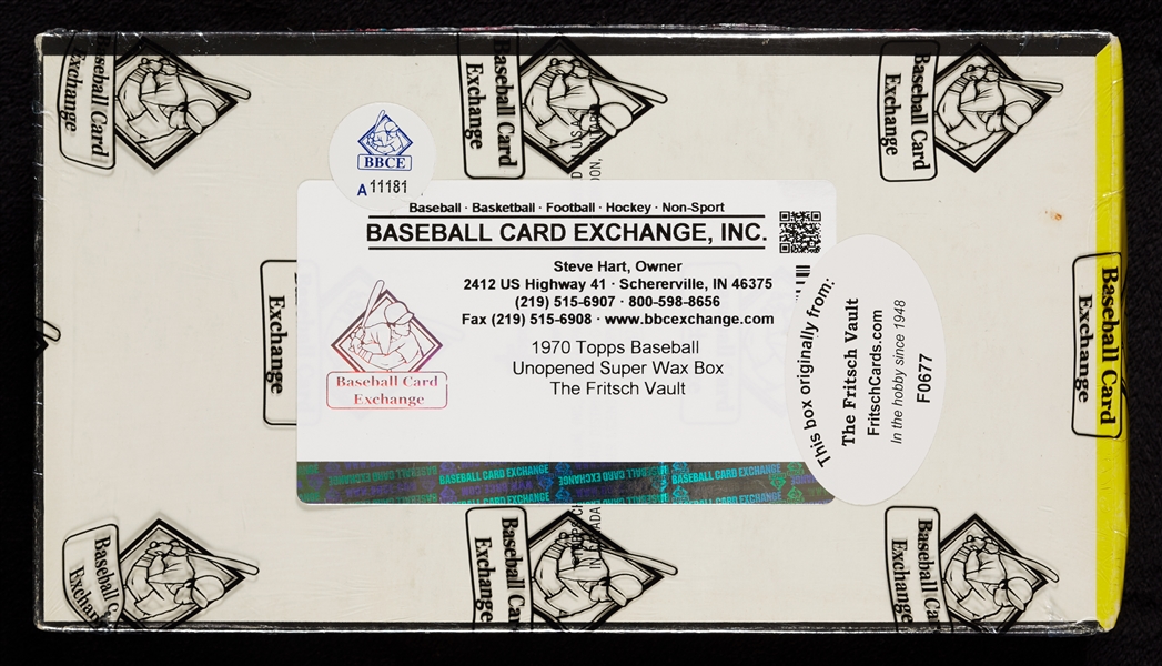 1970 Topps Baseball Super Wax Box (24) (Fritsch/BBCE)
