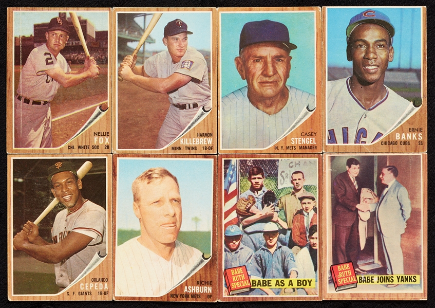 1962 Topps Baseball Partial Set With HOFers, Specials (306)