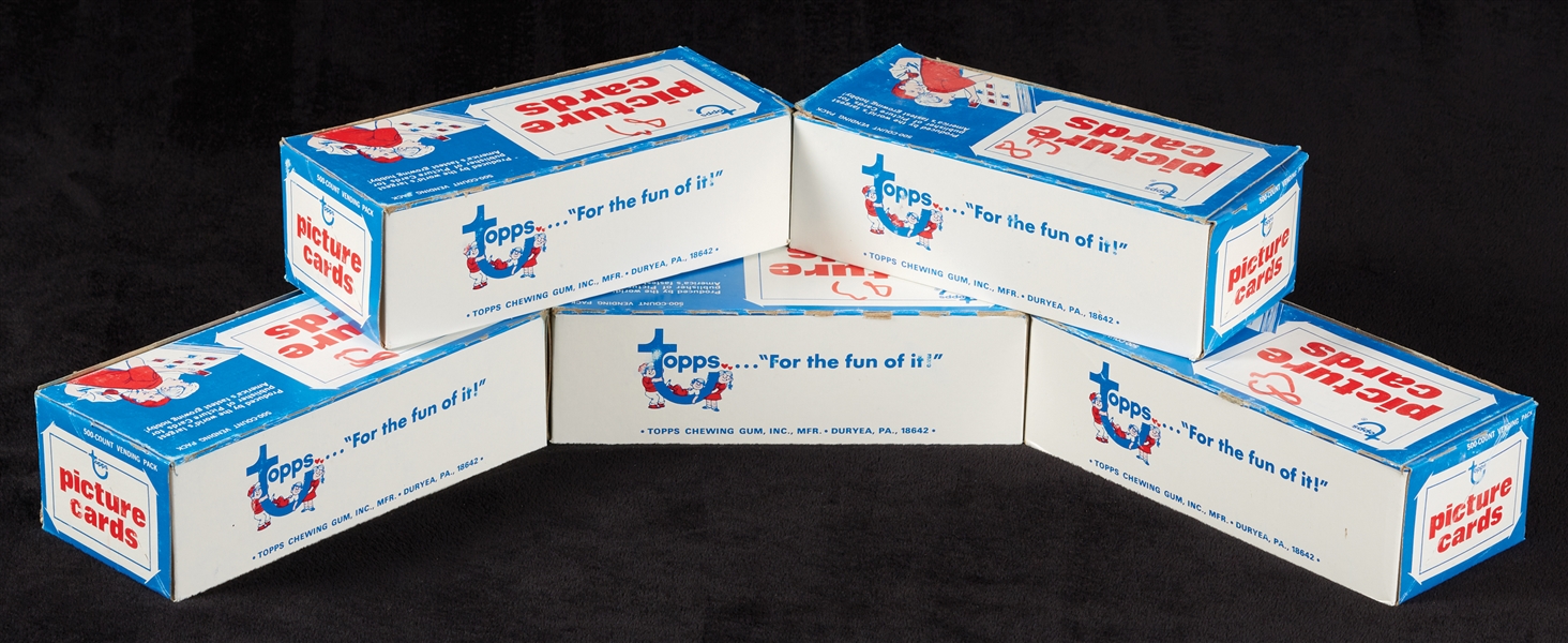 1983 Topps Baseball Vending Boxes Group (5)