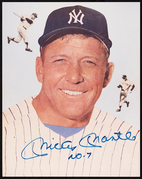 Mickey Mantle Signed 8x10 Photo Inscribed No. 7 