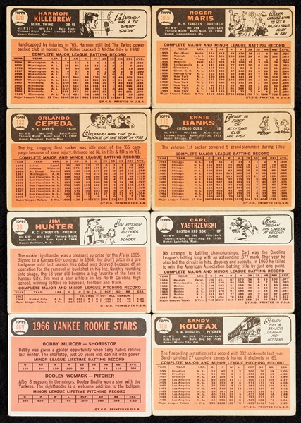 1966 Topps Baseball Partial Set With 22 HOFers (650-Plus)