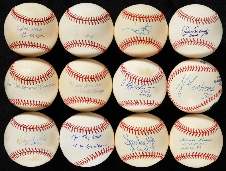 Yankees Single-Signed Baseball Collection (202)