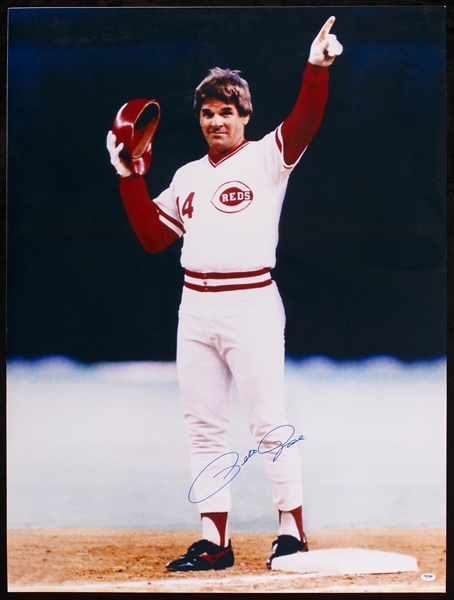 Pete Rose Signed 30x40 Photo (PSA/DNA)