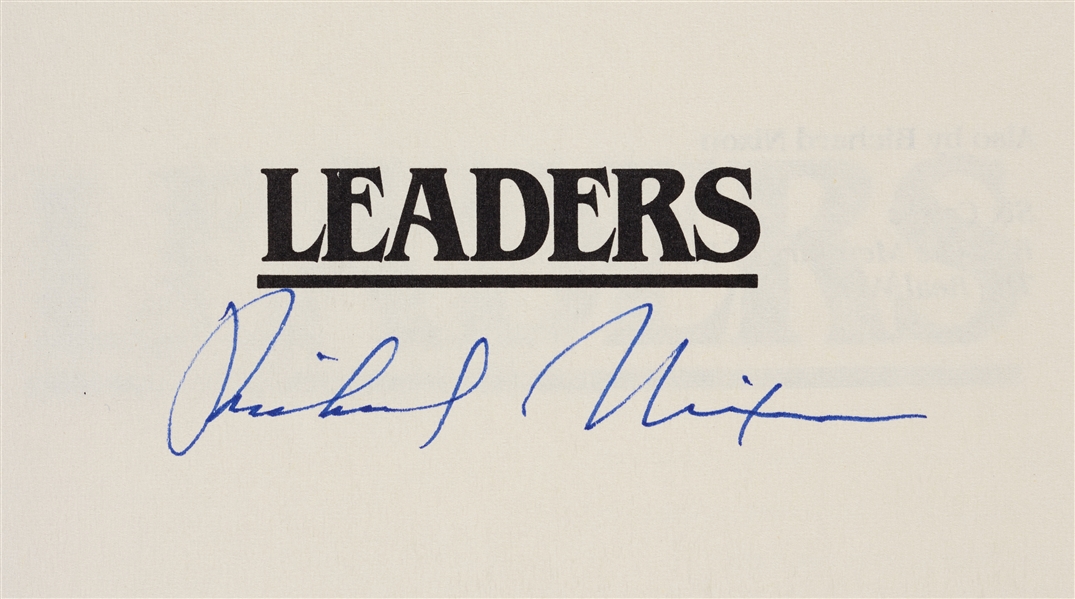 Richard Nixon Signed Leaders Book (BAS)